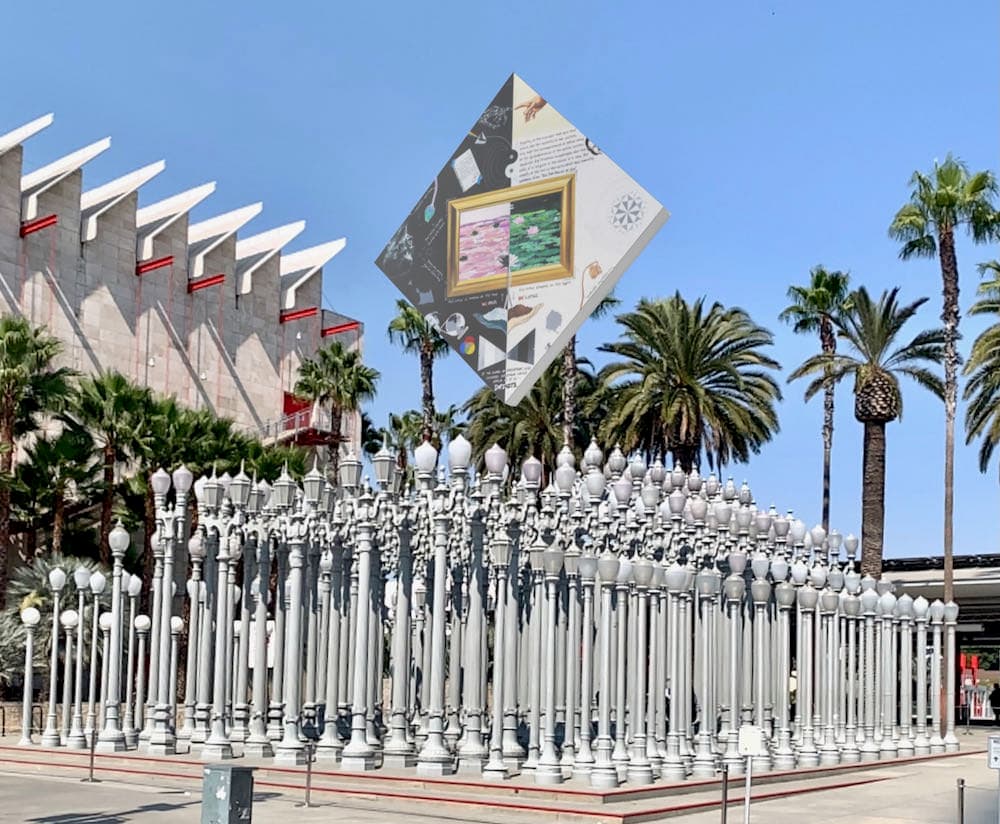 'ngn5.' on display above the museum of contemporary art.
